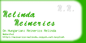 melinda meinerics business card